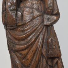 Large flemish medieval gothic carved oak Madonna, The Netherlands circa 1450-1550