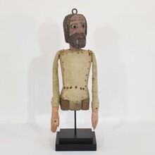 Large hand carved wooden fragment of a marionette, France circa 1850