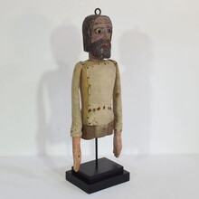 Large hand carved wooden fragment of a marionette, France circa 1850