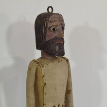 Large hand carved wooden fragment of a marionette, France circa 1850