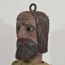 Large hand carved wooden fragment of a marionette, France circa 1850