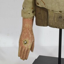 Large hand carved wooden fragment of a marionette, France circa 1850