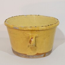 Large yellow glazed ceramic kitchen jar/pot, France circa 1850-1900