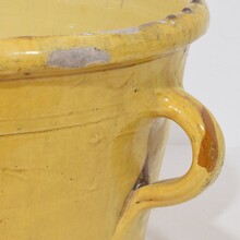 Large yellow glazed ceramic kitchen jar/pot, France circa 1850-1900