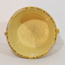 Large yellow glazed ceramic kitchen jar/pot, France circa 1850-1900