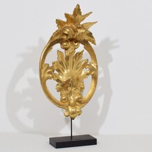 Large carved giltwood ornament, Italy circa 1850