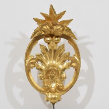 Large carved giltwood ornament, Italy circa 1850