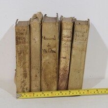 Nice collection weathered vellum books, Spain 18/19th century