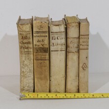Nice collection weathered vellum books, Spain 18/19th century