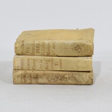 Nice collection of weathered vellum books, Spain 18th century.