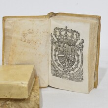 Nice collection of weathered vellum books, Spain 18th century.