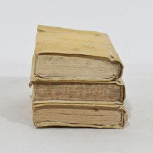 Nice collection of weathered vellum books, Spain 18th century.