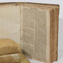Nice collection of weathered vellum books, Spain 18th century