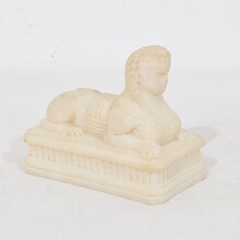 Pair grand tour alabaster sphinxes, Italy circa 1850-1900