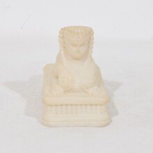 Pair grand tour alabaster sphinxes, Italy circa 1850-1900