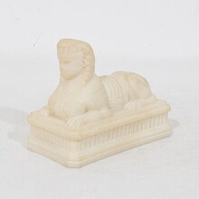Pair grand tour alabaster sphinxes, Italy circa 1850-1900