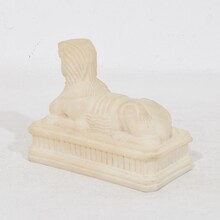 Pair grand tour alabaster sphinxes, Italy circa 1850-1900