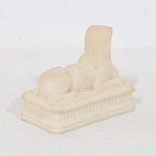 Pair grand tour alabaster sphinxes, Italy circa 1850-1900