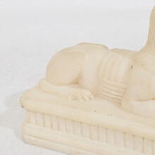 Pair grand tour alabaster sphinxes, Italy circa 1850-1900