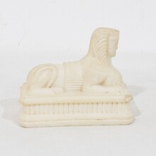 Pair grand tour alabaster sphinxes, Italy circa 1850-1900