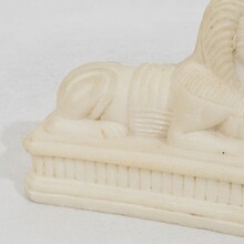 Pair grand tour alabaster sphinxes, Italy circa 1850-1900