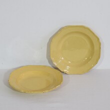 Pair glazed earthenware plates, France circa 1880-1900