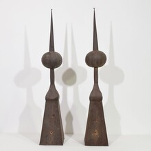 Pair iron roof finials, France circa 1850-1900