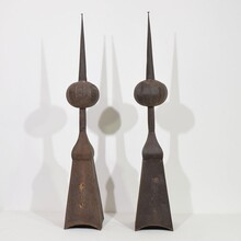 Pair iron roof finials, France circa 1850-1900