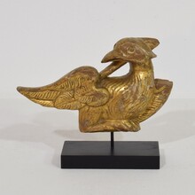 Pair hand carved giltwood empire style bird ornaments, France circa 1805-1820