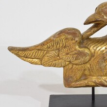 Pair hand carved giltwood empire style bird ornaments, France circa 1805-1820