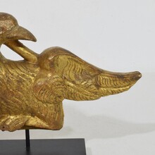 Pair hand carved giltwood empire style bird ornaments, France circa 1805-1820