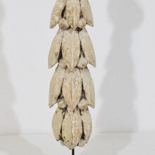 Pair neoclassical carved wooden ornaments, France circa 1780