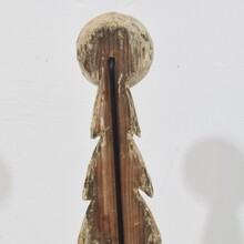 Pair neoclassical carved wooden ornaments, France circa 1780