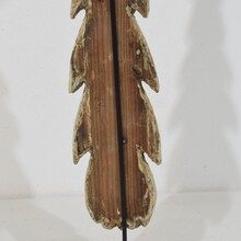 Pair neoclassical carved wooden ornaments, France circa 1780