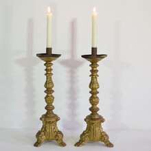 Pair giltwood candleholders, Italy circa 1760-1780