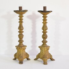 Pair giltwood candleholders, Italy circa 1760-1780