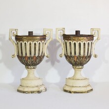 Pair neoclassical altar candleholders, Italy circa 1760-1780