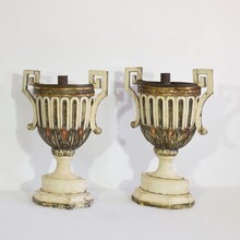 Pair neoclassical altar candleholders, Italy circa 1760-1780