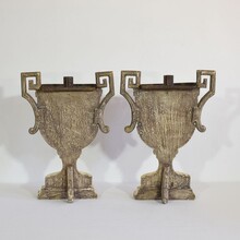 Pair neoclassical altar candleholders, Italy circa 1760-1780