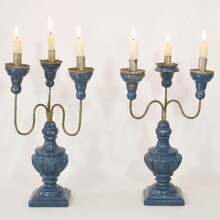 Pair Neoclassical candleholders, Italy circa 1760-1800