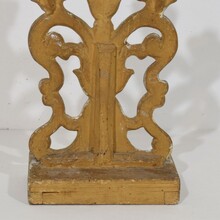 Pair silvered wooden baroque candleholders, Italy circa 1750- 1780