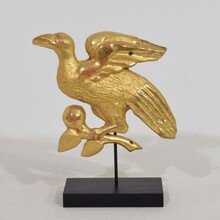 Pair carved giltwood birds in neoclassical style, France circa 1850