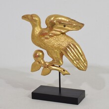 Pair carved giltwood birds in neoclassical style, France circa 1850