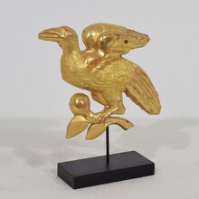 Pair carved giltwood birds in neoclassical style, France circa 1850