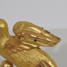 Pair carved giltwood birds in neoclassical style, France circa 1850