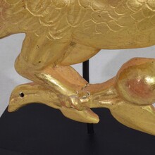 Pair carved giltwood birds in neoclassical style, France circa 1850