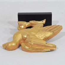 Pair carved giltwood birds in neoclassical style, France circa 1850