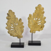 Pair carved giltwood ornaments, France circa 1800-1850