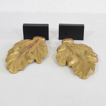 Pair carved giltwood ornaments, France circa 1800-1850