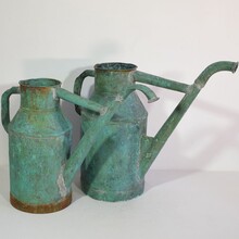 Pair copper watering cans, France circa 1850-1900